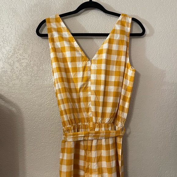 Compania Fantastica Yellow & White Checkered Jumpsuit Playsuit Gingham - Picture 3 of 7